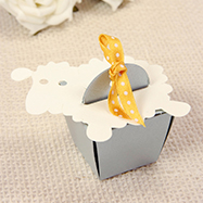 Mini-fripouille gris irisé clips mouton blanc