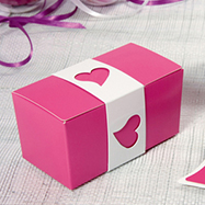 ballotin fuchsia fourreau coeur