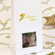 Pochette blanc glacé